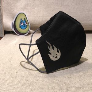 Artist-Design Black Face Mask (Stickers included!)